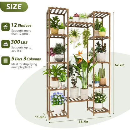 Indoor Plant Grow Lights with 12 Tiers, 62.2'' Tall