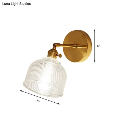 Brass Frosted Dome Sconce by Decorbites with frosted glass shade and brass mount 6in shade on Tampa Home & Garden Store