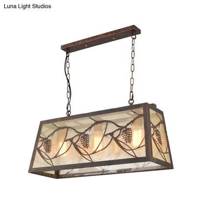 Bronze industrial island light pendant by Decorbites; frame with frosted glass on Tampa Home & Garden Store