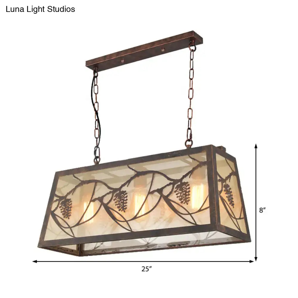 Bronze Industrial Island and Dining Room Light