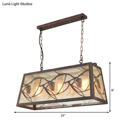 Bronze Industrial Island and Dining Room Light