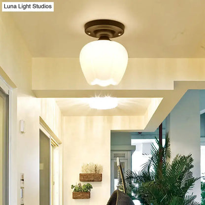 Bronze black glass flush mount ceiling light by Decorbites for home & garden on Tampa Home & Garden Store
