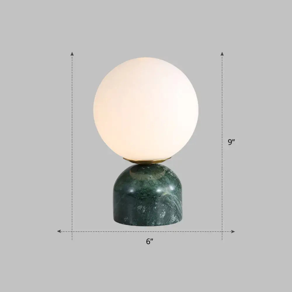Ivory Marble Table Lamp Decorbites frosted globe on marble base on Tampa Home & Garden Store
