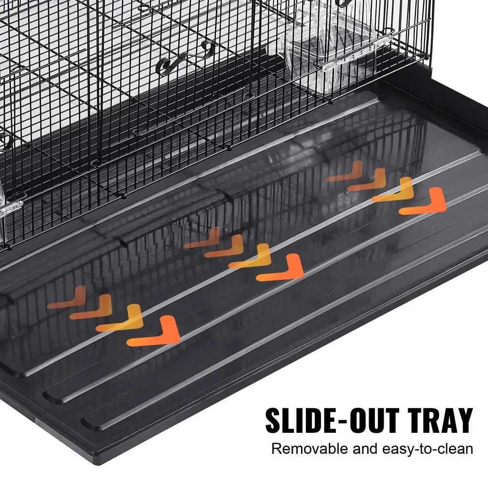 Large black metal bird cage with slide-out tray for small birds Decorbites on Tampa Home & Garden Store