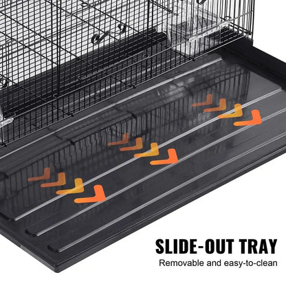 Large black metal bird cage with slide-out tray for small birds Decorbites on Tampa Home & Garden Store