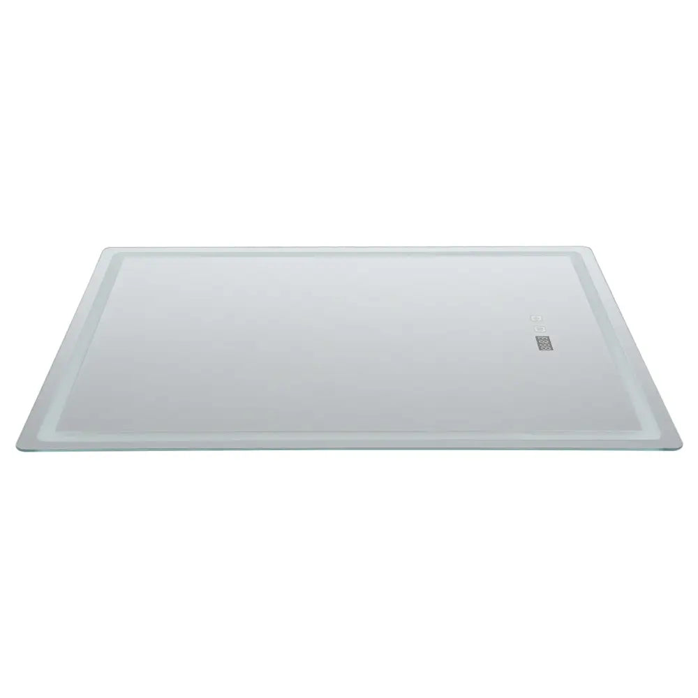 LED anti-fog bathroom mirror with white square edge frame built-in LEDs Decorbites on Tampa Home & Garden Store