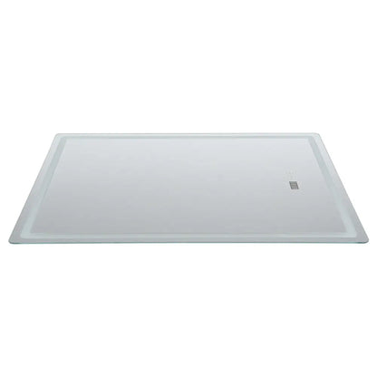 LED anti-fog bathroom mirror with white square edge frame built-in LEDs Decorbites on Tampa Home & Garden Store