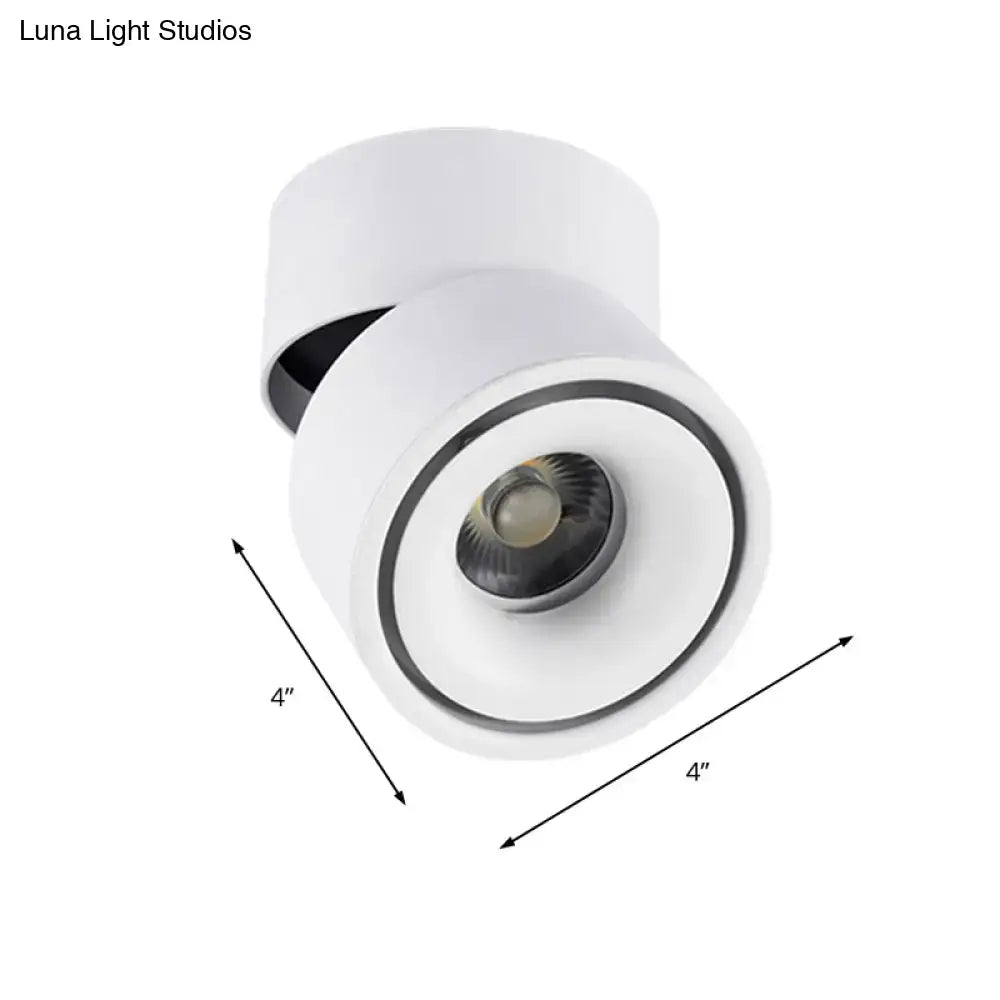 White round flush mount ceiling light by Decorbites, recessed LED, 4in diameter on Tampa Home & Garden Store