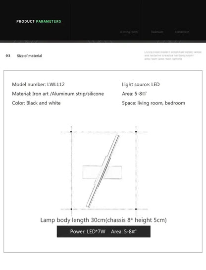 Black Dimmable LED Wall Sconce by Decorbites, flush mount wall light model LWL112, 7W LED on Tampa Home & Garden Store