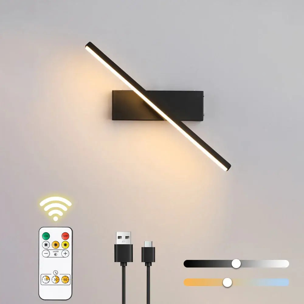 Modern Black and Dimmable Led Wall Sconce