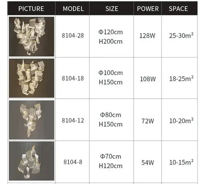 Chandelier: modern gold sculptural LED ceiling chandelier by Decorbites, 4 models on Tampa Home & Garden Store