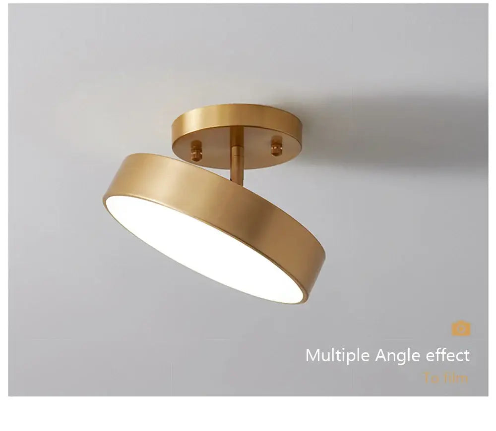 Gold LED bedroom ceiling light by Decorbites, a gold flush-mount fixture with circular ring on Tampa Home & Garden Store