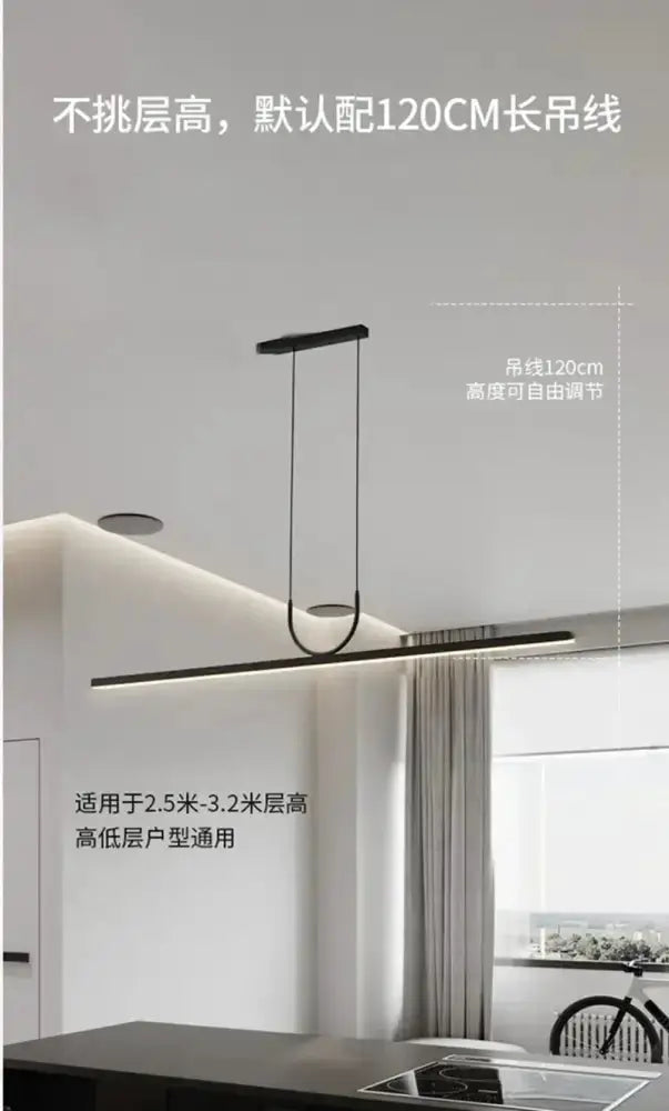 Nordic minimalist black metal LED chandelier by Decorbites with 120 cm cord on Tampa Home & Garden Store