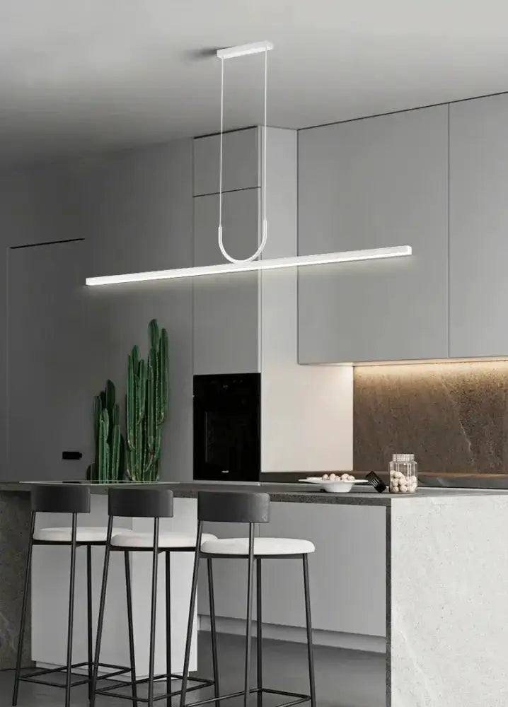 Decorbites Nordic minimalist black metal LED chandelier dining room pendant light on Tampa Home & Garden Store