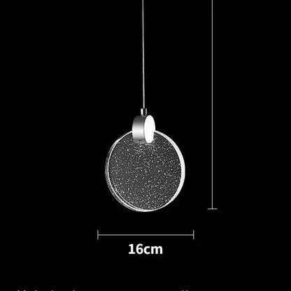 Modern gold LED crystal pendant light by Decorbites, 16cm diameter for bedroom on Tampa Home & Garden Store