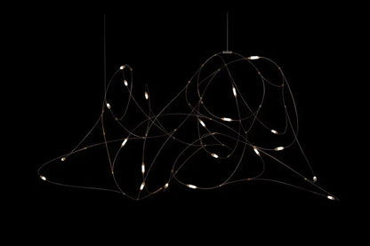 Chandelier Decorbites minimal LED firefly kitchen pendant light with tangled wire arcs on Tampa Home & Garden Store