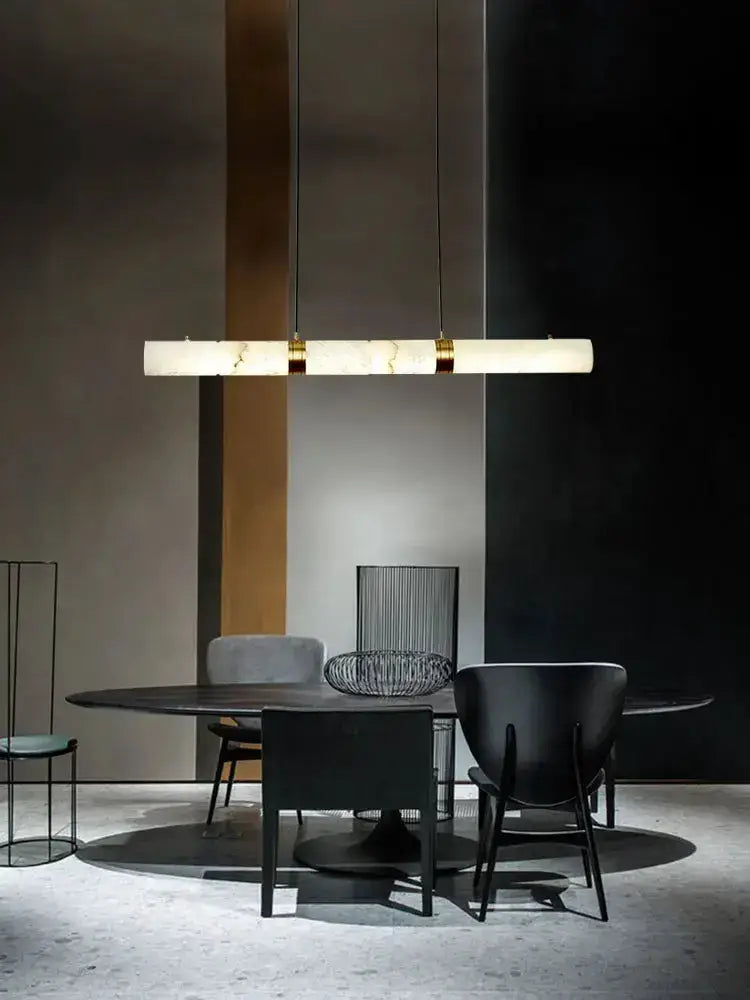 White Alabaster LED Marble Hanging Lamps