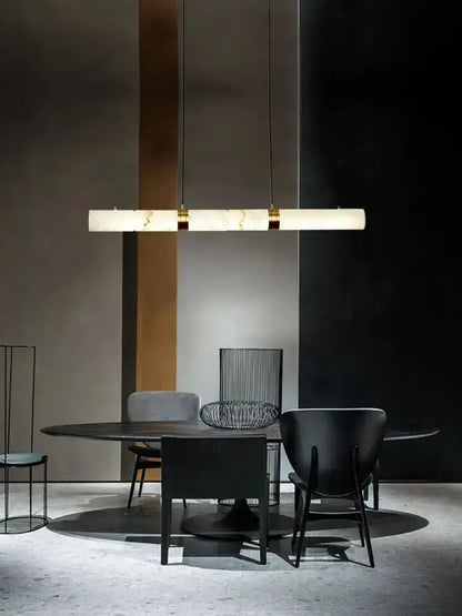 White Alabaster LED Marble Hanging Lamps