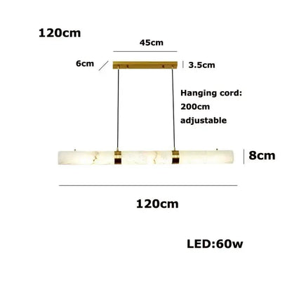 White Alabaster LED Marble Hanging Lamps