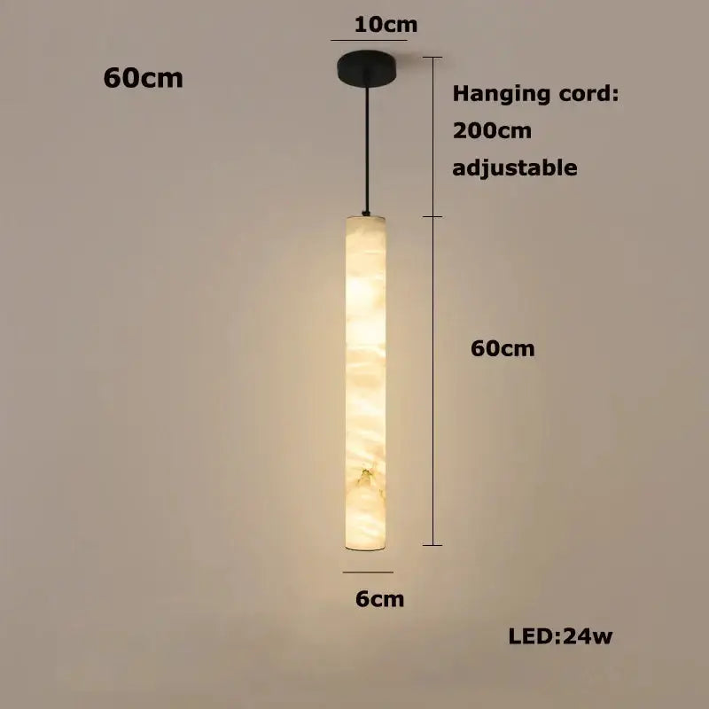 White Alabaster LED Marble Hanging Lamps