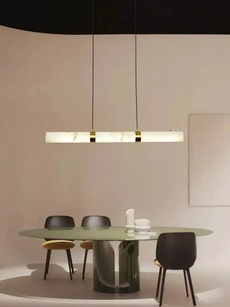White Alabaster LED Marble Hanging Lamps