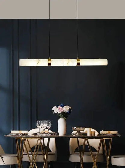 White Alabaster LED Marble Hanging Lamps
