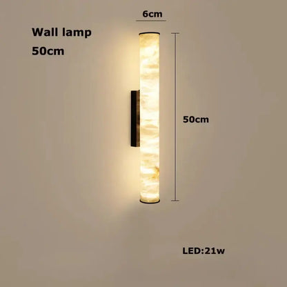 White Alabaster LED Marble Hanging Lamps