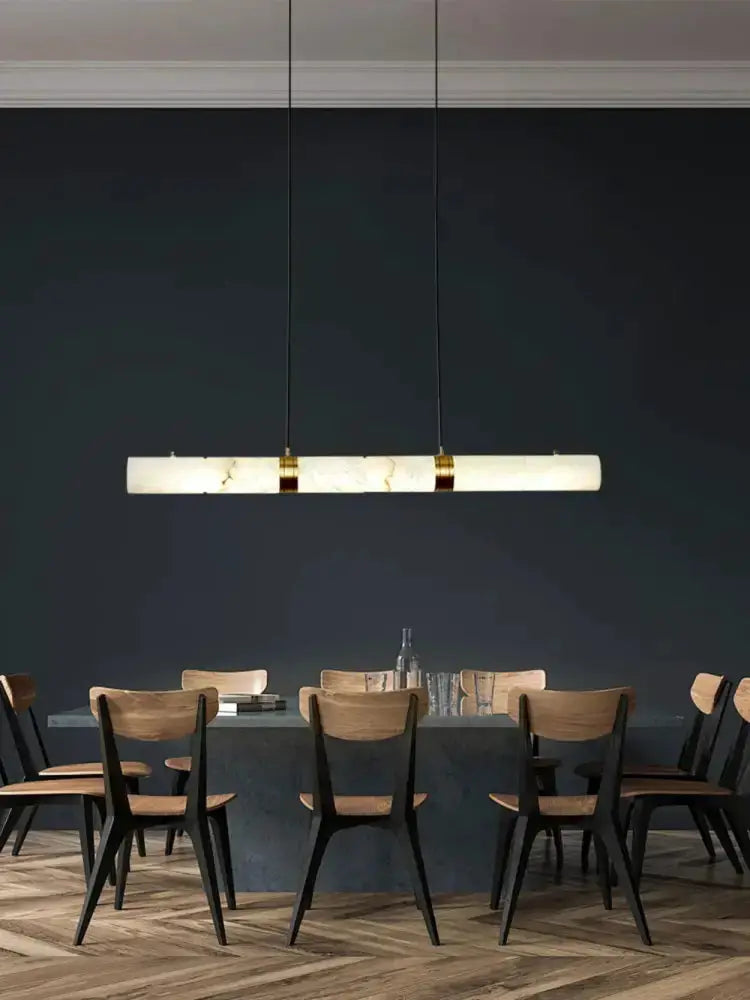 White Alabaster LED Marble Hanging Lamps