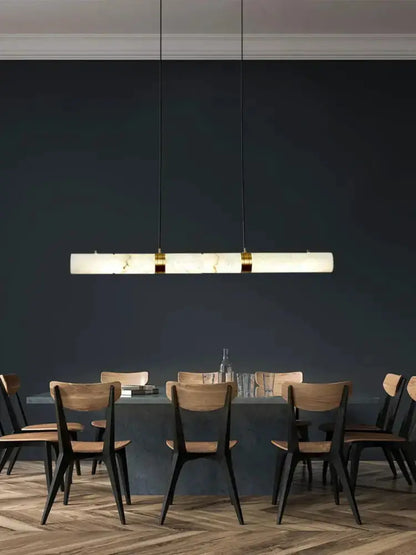 White Alabaster LED Marble Hanging Lamps