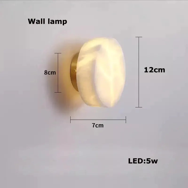 White Alabaster LED Marble Hanging Lamps