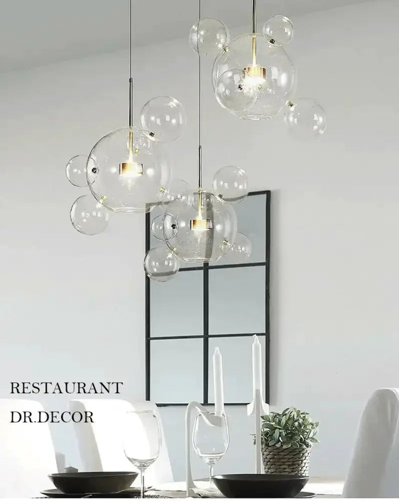 Chandelier Decorbites adjustable Nordic LED bubble pendant for living room on Tampa Home & Garden Store