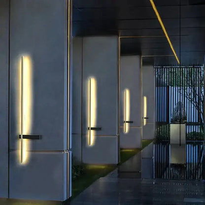 Outdoor wall light sconce by Decorbites, vertical warm-white LED bars along pillars on Tampa Home & Garden Store