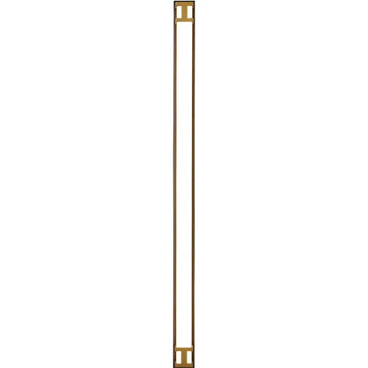 Decorbites modern black & gold LED outdoor wall lamp garden sconce, vertical brass frame on Tampa Home & Garden Store