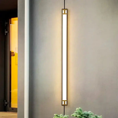 Modern black and gold LED outdoor wall lamp garden sconce by Decorbites on Tampa Home & Garden Store