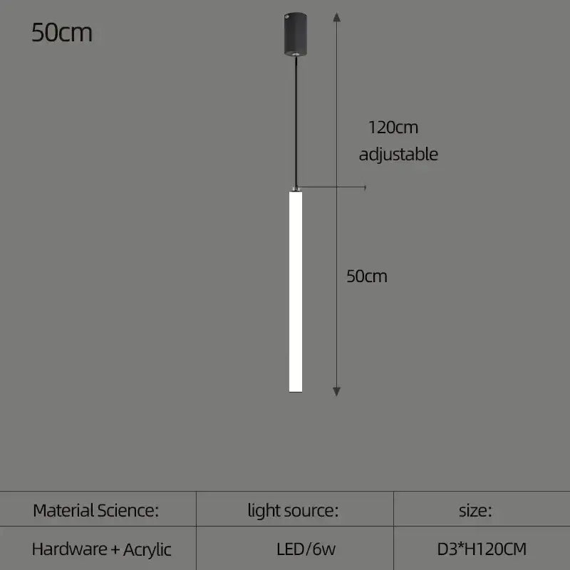 Gold LED Chandelier pendant light by Decorbites, black canopy, white LED bar, adjustable 120cm on Tampa Home & Garden Store