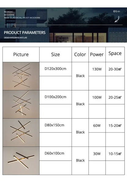 Gold Stair Chandelier Light by Decorbites, geometric gold rod chandelier (multiple sizes) on Tampa Home & Garden Store