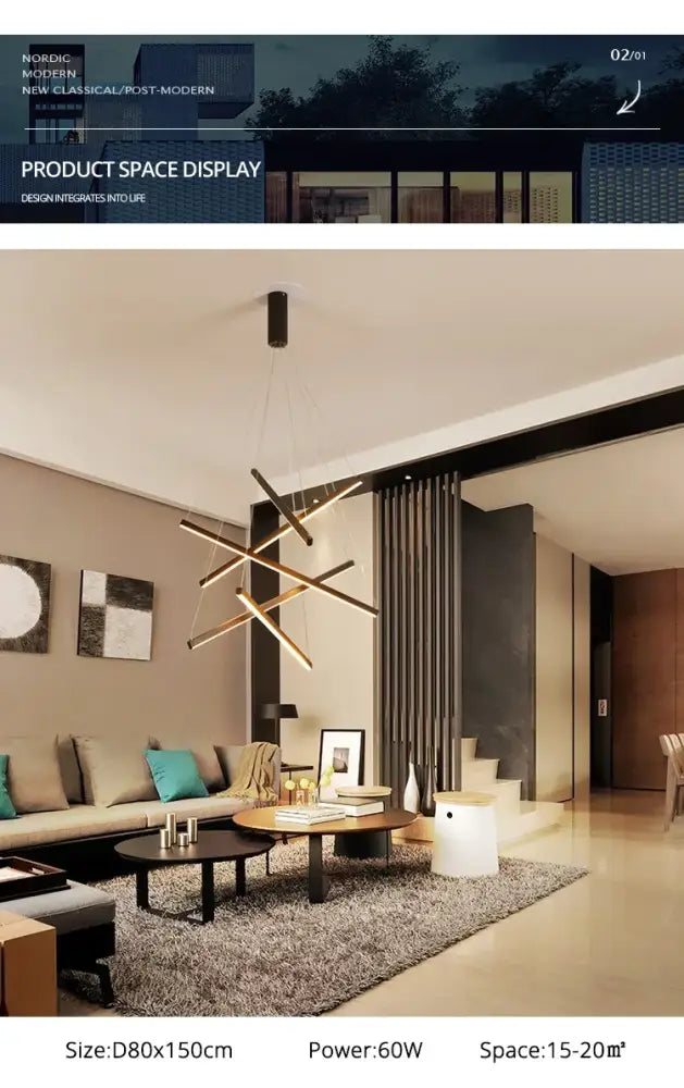 Gold Stair Chandelier Light with starburst gold rods, Decorbites on Tampa Home & Garden Store