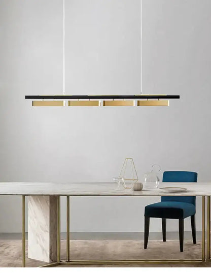 Chandelier Decorbites black and gold LED pendant light with four bars on Tampa Home & Garden Store