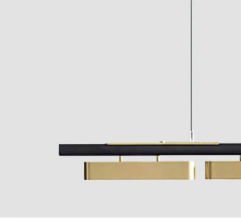 Pendant light chandelier black and gold strip LED by Decorbites for dining room on Tampa Home & Garden Store