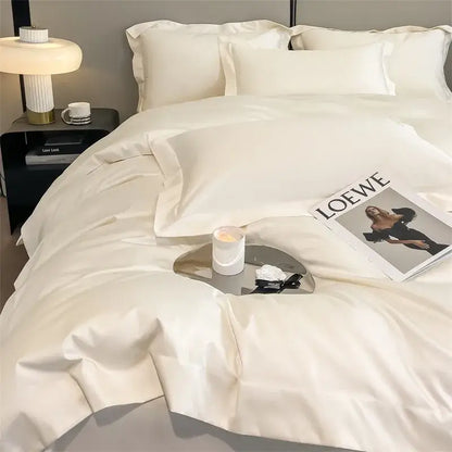 Luxury Sky Blue Satin Bedding Set and Blanket