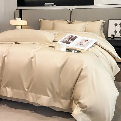 Luxury Sky Blue Satin Bedding Set and Blanket