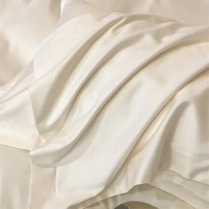 Luxury Sky Blue Satin Bedding Set and Blanket