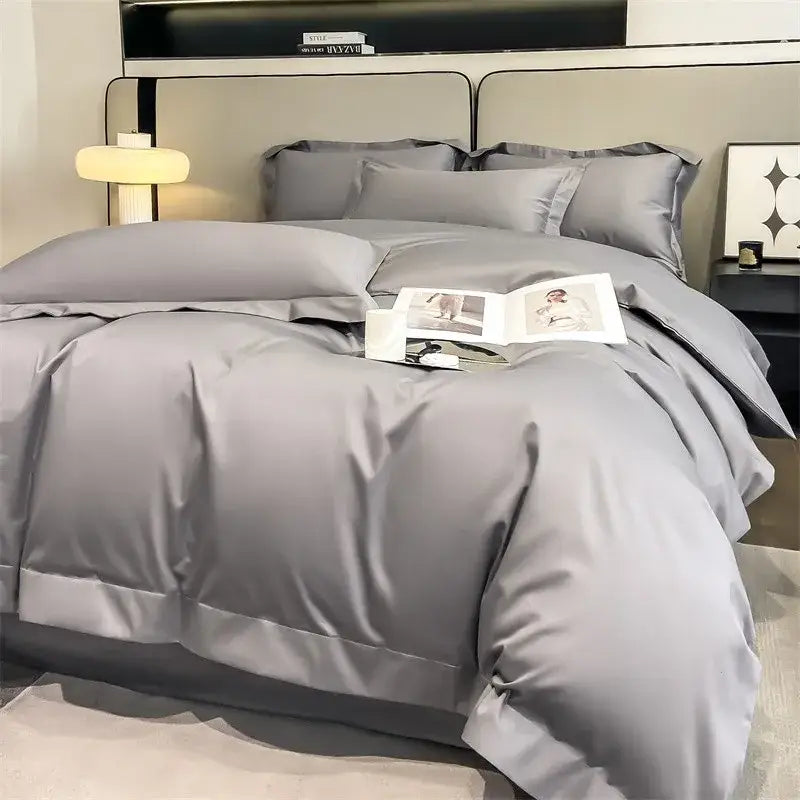 Slate Blue Cotton Bedding and Duvet Cover