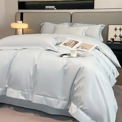 Slate Blue Cotton Bedding and Duvet Cover