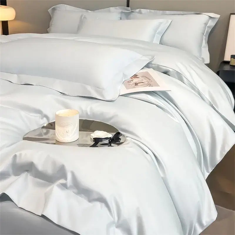 Slate Blue Cotton Bedding and Duvet Cover