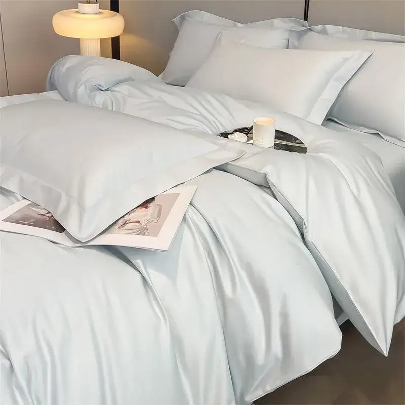 Slate Blue Cotton Bedding and Duvet Cover