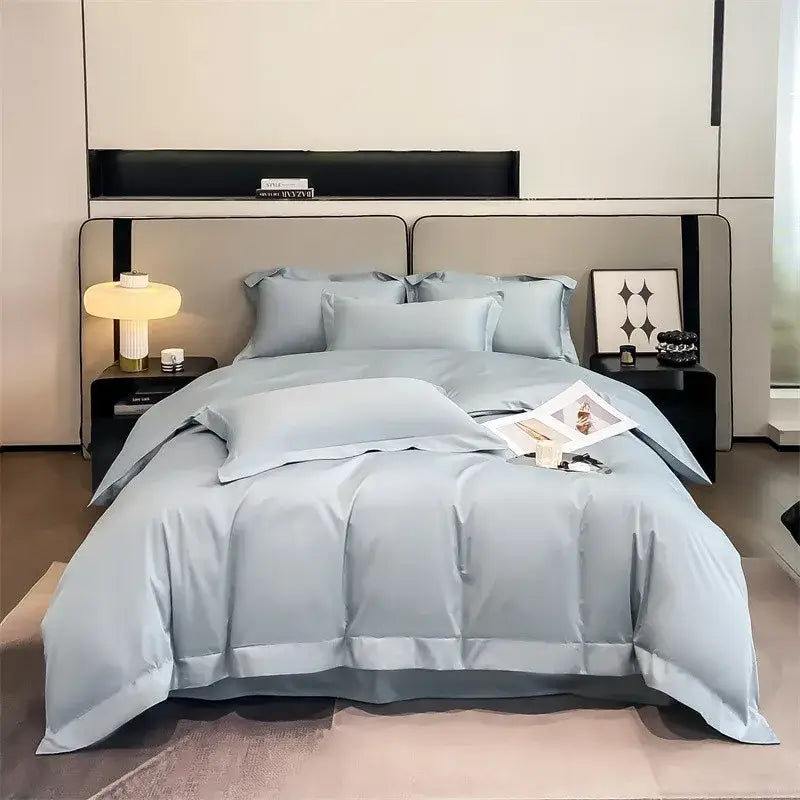 Slate Blue Cotton Bedding and Duvet Cover