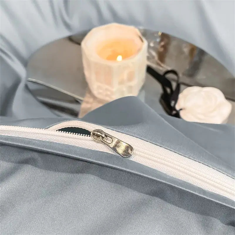 Slate Blue Cotton Bedding and Duvet Cover