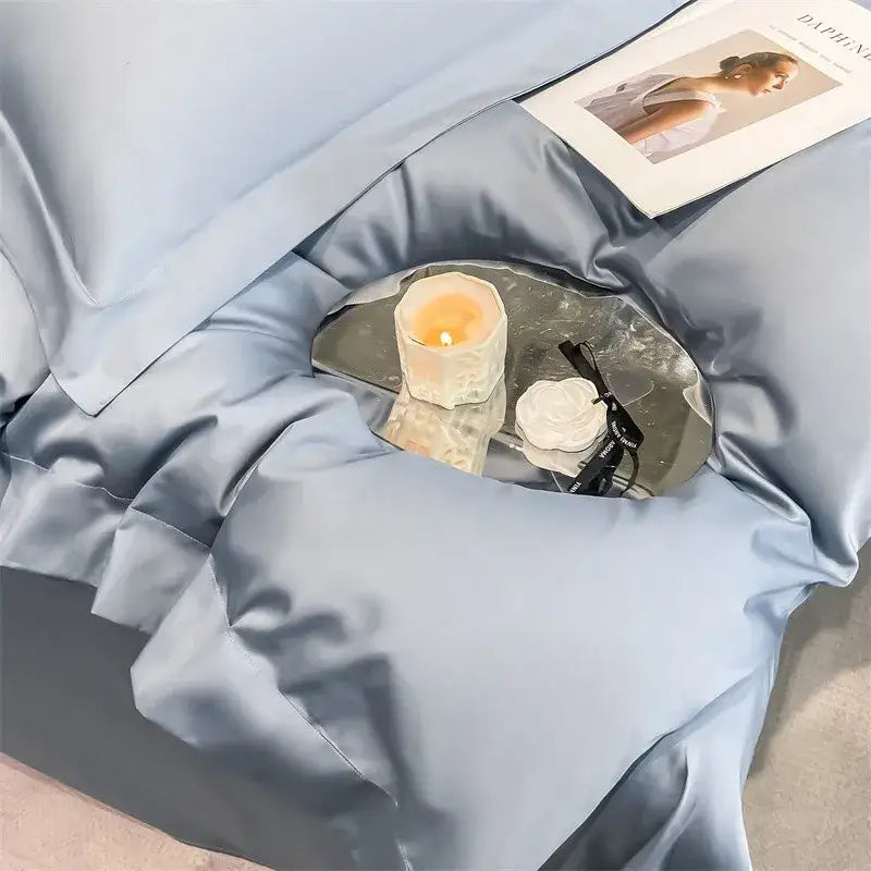 Slate Blue Cotton Bedding and Duvet Cover