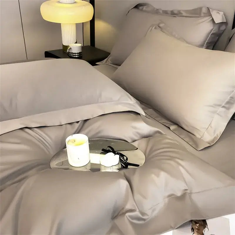 Slate Blue Cotton Bedding and Duvet Cover